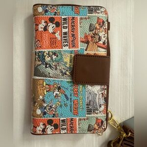 Disney parks Mickey Mouse Colorful Comic Strip Wallet and crossbody